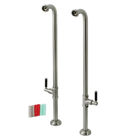 Aqua Vintage AE810S8DKL Freestanding Tub Supply Line, Brushed Nickel AE810S8DKL